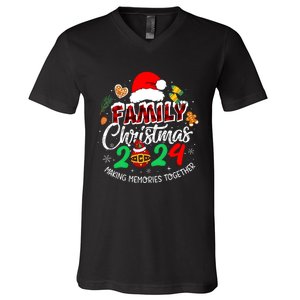 Family Christmas 2024 Making Memories Together Matching Family V-Neck T-Shirt