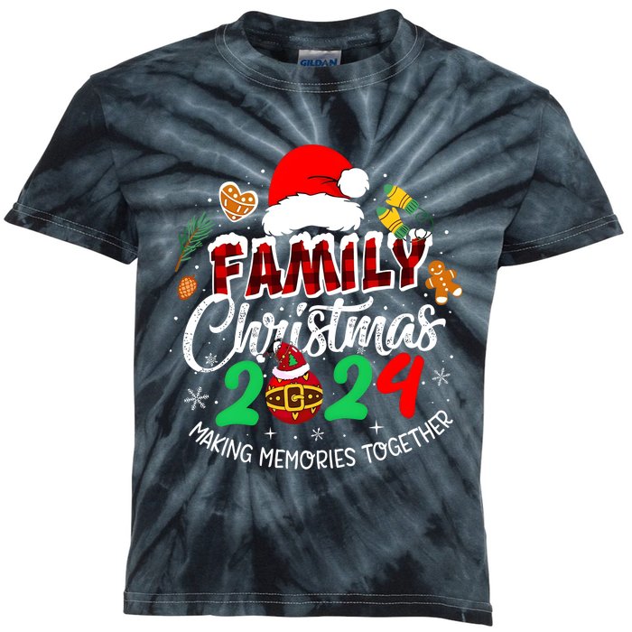 Family Christmas 2024 Making Memories Together Matching Family Kids Tie-Dye T-Shirt