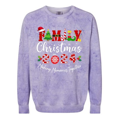 Family Christmas 2024 Making Memories Together Matching Family Colorblast Crewneck Sweatshirt