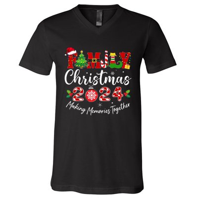 Family Christmas 2024 Making Memories Together Matching Family V-Neck T-Shirt