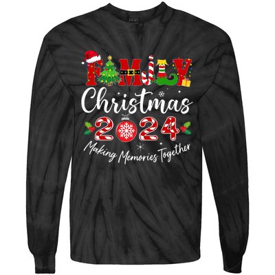 Family Christmas 2024 Making Memories Together Matching Family Tie-Dye Long Sleeve Shirt