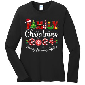 Family Christmas 2024 Making Memories Together Matching Family Ladies Long Sleeve Shirt