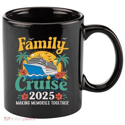 Family Cruise 2025 Vacation Trip Family Matching Cruise Ship 11oz C Handle Ceramic Mug