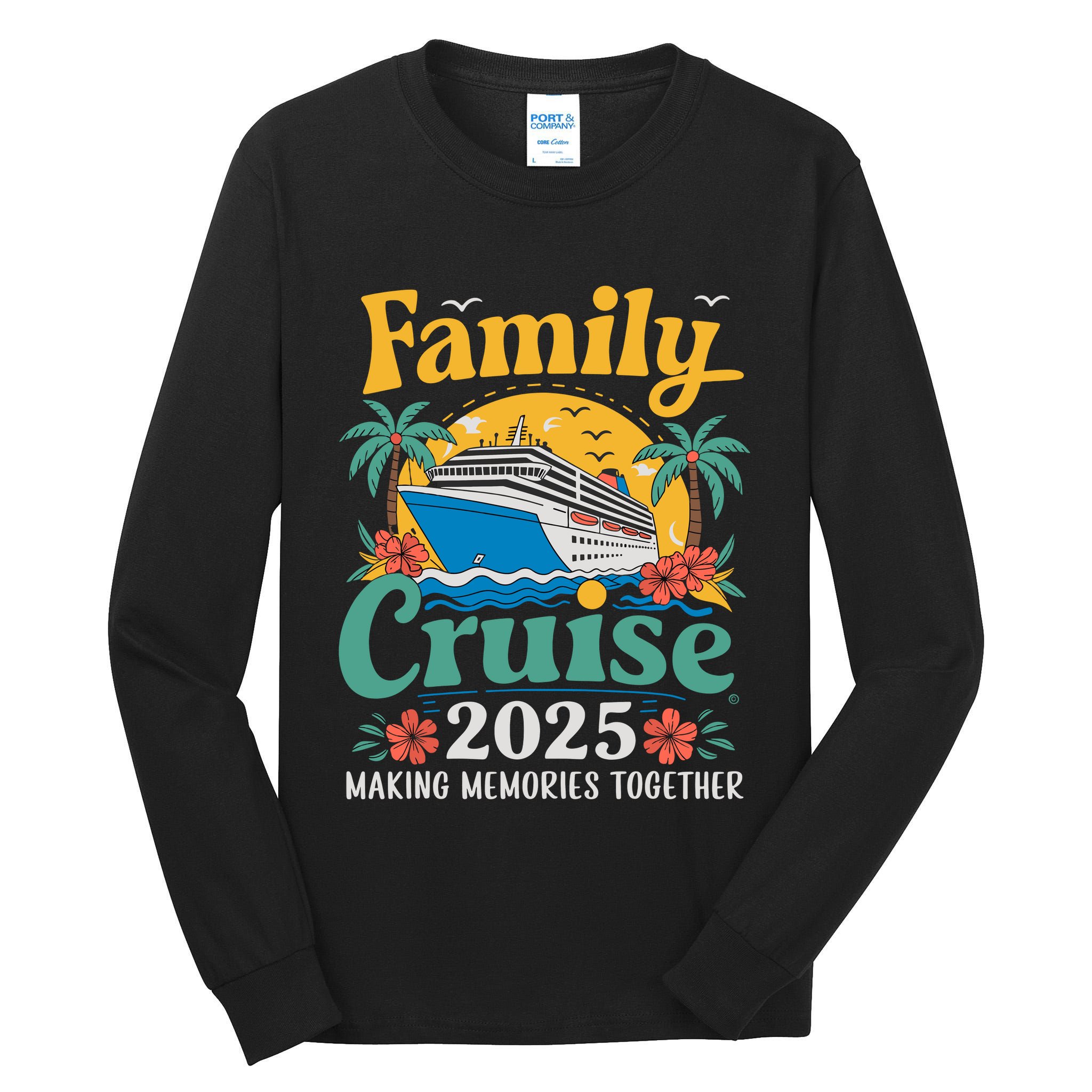 Family Cruise 2025 Vacation Trip Family Matching Cruise Ship Tall Long Sleeve T-Shirt