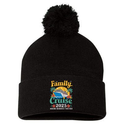 Family Cruise 2025 Vacation Trip Family Matching Cruise Ship Pom Pom 12in Knit Beanie