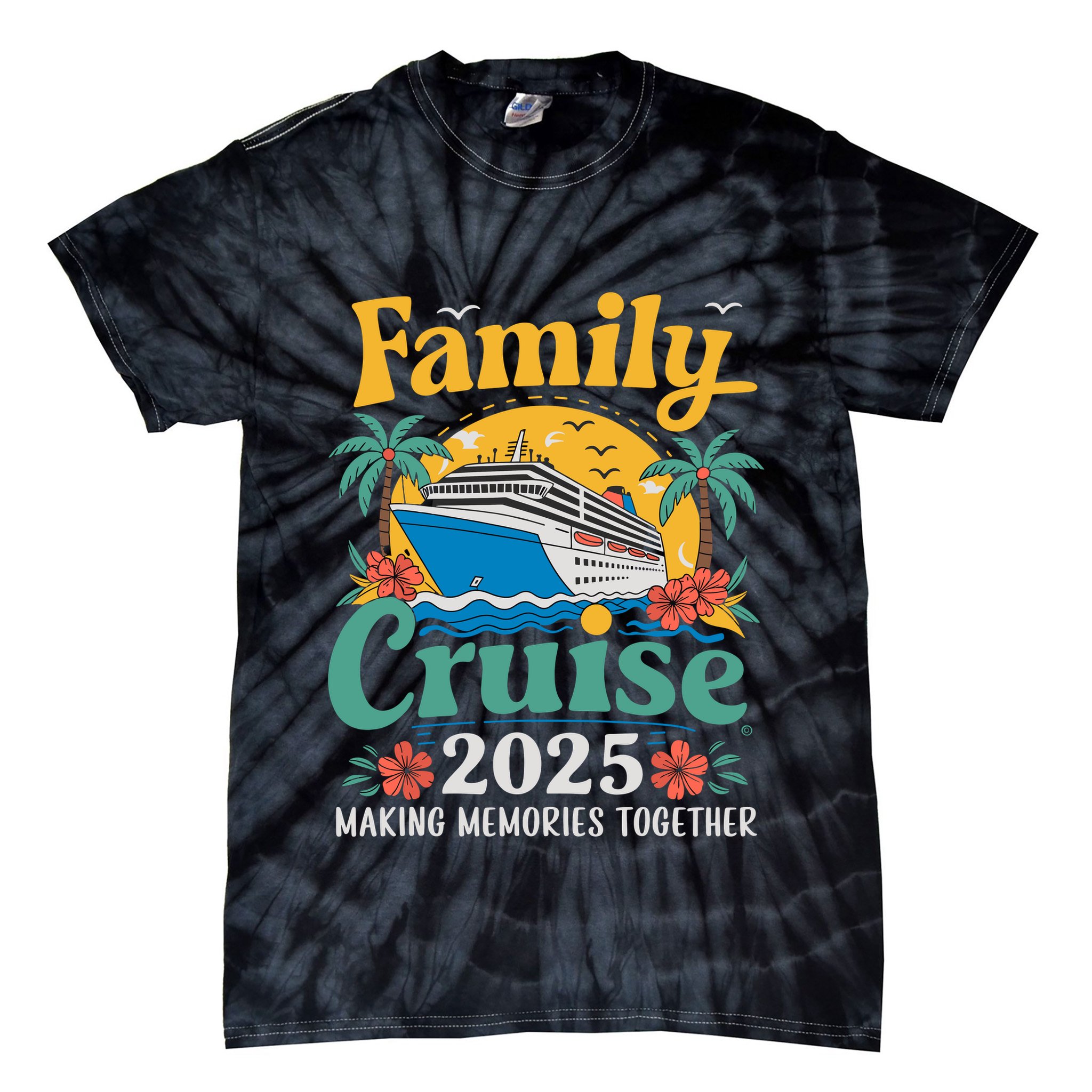Family Cruise 2025 Vacation Trip Family Matching Cruise Ship Tie-Dye T-Shirt