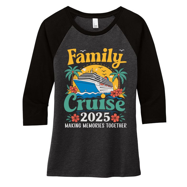 Family Cruise 2025 Vacation Trip Family Matching Cruise Ship Women's Tri-Blend 3/4-Sleeve Raglan Shirt