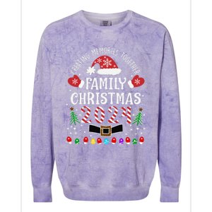 Family Christmas 2024 Creating Memories Together Colorblast Crewneck Sweatshirt