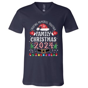 Family Christmas 2024 Creating Memories Together V-Neck T-Shirt