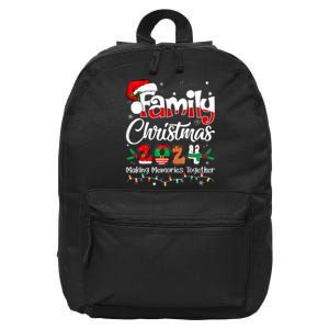 Family Christmas 2024 Matching Outfit Xmas Squad Santa 16 in Basic Backpack