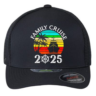 Family Cruise 2025 Vacation Trip Cruising Family Matching Flexfit Unipanel Trucker Cap