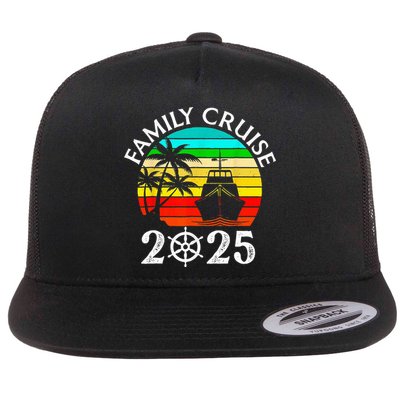 Family Cruise 2025 Vacation Trip Cruising Family Matching Flat Bill Trucker Hat