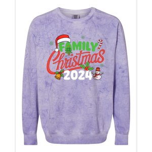 Family Christmas 2024 Xmas Christmas Squad Colorblast Crewneck Sweatshirt