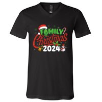 Family Christmas 2024 Xmas Christmas Squad V-Neck T-Shirt