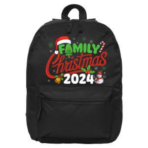 Family Christmas 2024 Xmas Christmas Squad 16 in Basic Backpack