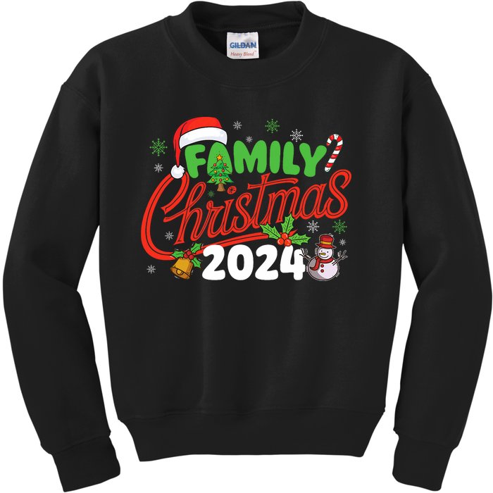 Family Christmas 2024 Xmas Christmas Squad Kids Sweatshirt