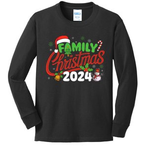 Family Christmas 2024 Xmas Christmas Squad Kids Long Sleeve Shirt