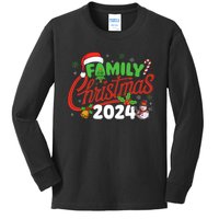 Family Christmas 2024 Xmas Christmas Squad Kids Long Sleeve Shirt