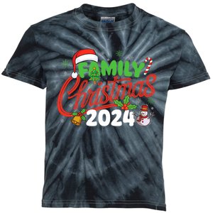 Family Christmas 2024 Xmas Christmas Squad Kids Tie-Dye T-Shirt