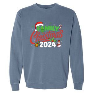 Family Christmas 2024 Xmas Christmas Squad Garment-Dyed Sweatshirt