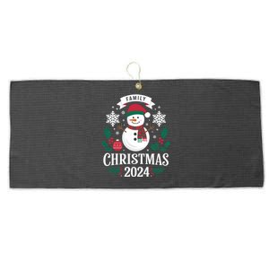 Family Christmas 2024 Snow Holiday Gathering Snowflakes Gift Large Microfiber Waffle Golf Towel