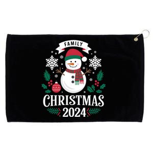 Family Christmas 2024 Snow Holiday Gathering Snowflakes Gift Grommeted Golf Towel