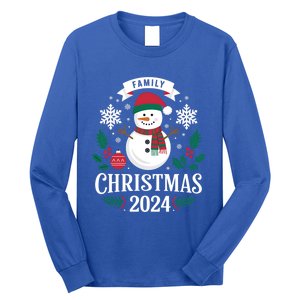 Family Christmas 2024 Snow Holiday Gathering Snowflakes Gift Long Sleeve Shirt