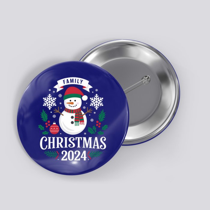 Family Christmas 2024 Snow Holiday Gathering Snowflakes Gift Button