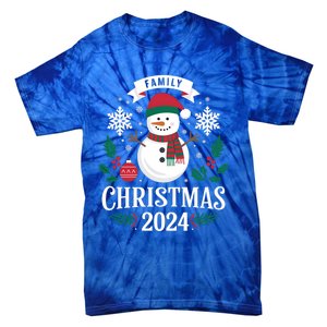 Family Christmas 2024 Snow Holiday Gathering Snowflakes Gift Tie-Dye T-Shirt