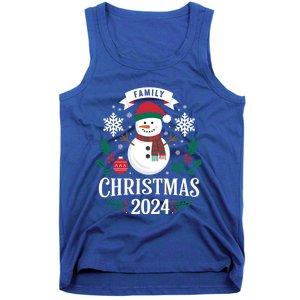 Family Christmas 2024 Snow Holiday Gathering Snowflakes Gift Tank Top