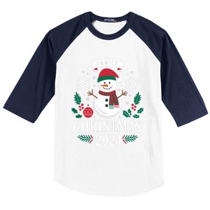 Family Christmas 2024 Snow Holiday Gathering Snowflakes Gift Baseball Sleeve Shirt