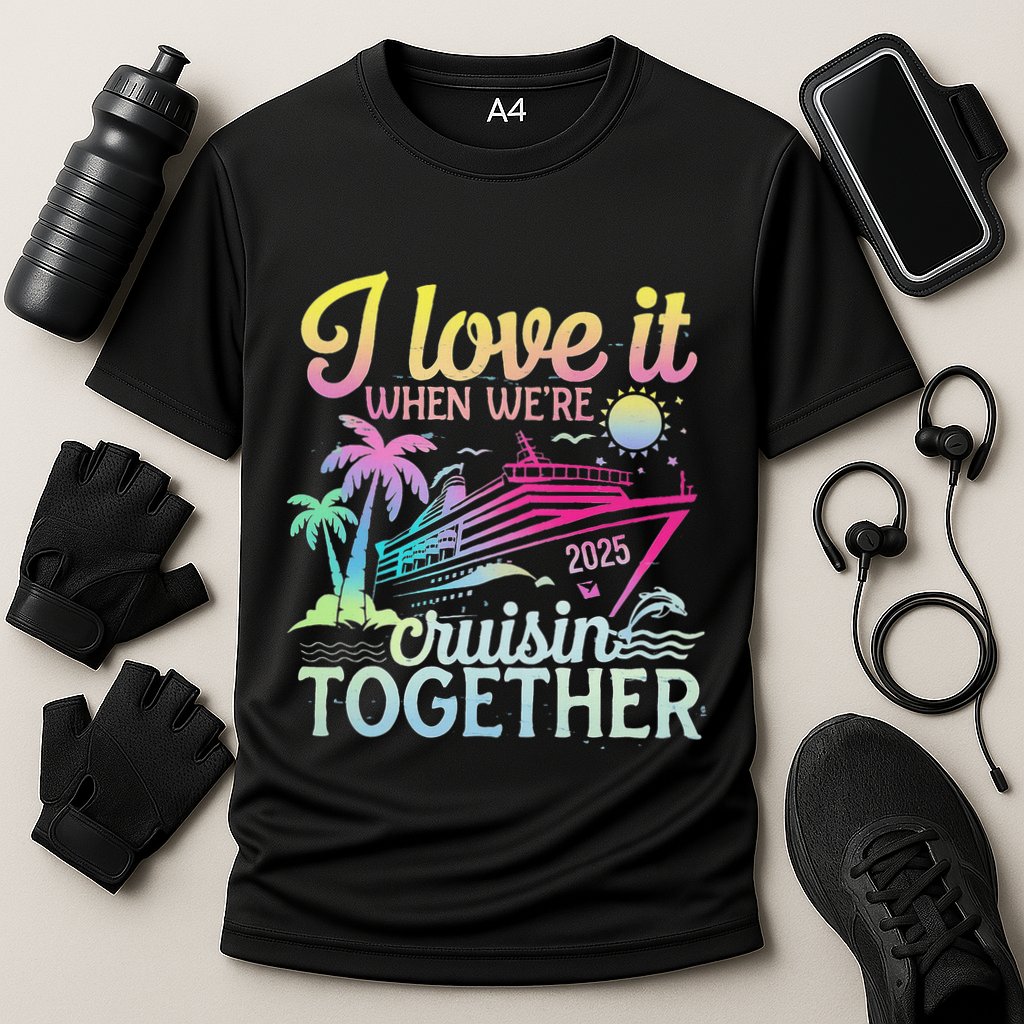 Family Cruise 2025 I Love It When WeRe Cruisin Together Cooling Performance Crew T-Shirt