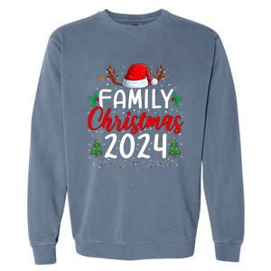 Family Christmas 2024 Matching Family Christmas Xmas Squad Garment-Dyed Sweatshirt