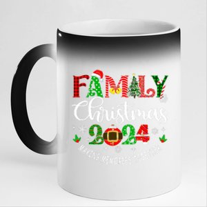 Family Christmas 2024 Matching Outfit Xmas Squad Santa Group 11oz Black Color Changing Mug