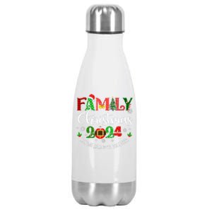 Family Christmas 2024 Matching Outfit Xmas Squad Santa Group Stainless Steel Insulated Water Bottle