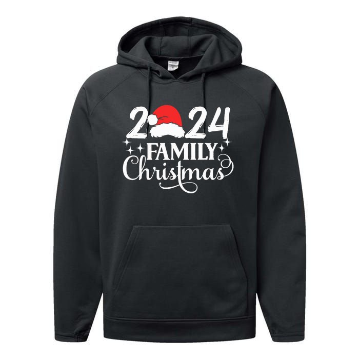 Family Christmas 2024 Matching Outfit Xmas Squad Santa Group Performance Fleece Hoodie