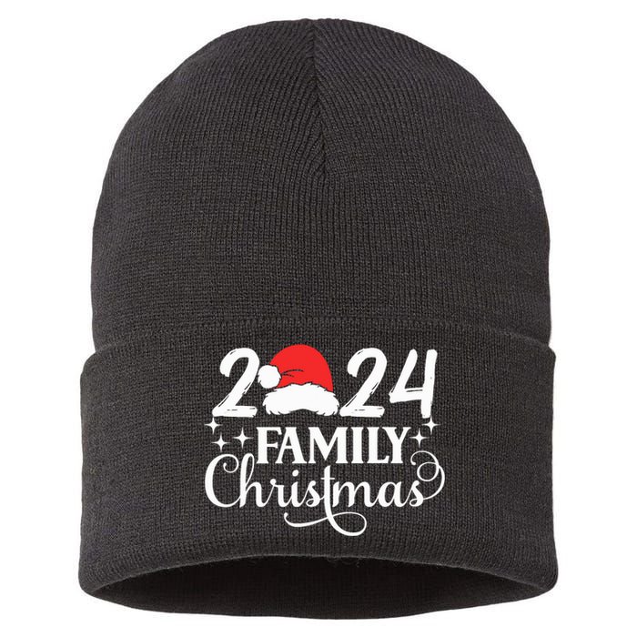 Family Christmas 2024 Matching Outfit Xmas Squad Santa Group Sustainable Knit Beanie