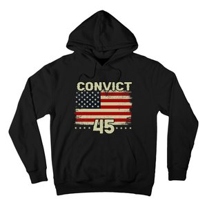 Funny Convict 45 No One Is Above The Law American Us Flag Hoodie