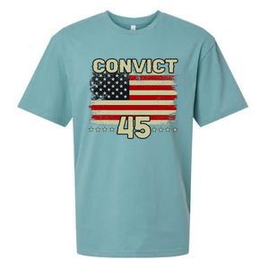 Funny Convict 45 No One Is Above The Law American Us Flag Sueded Cloud Jersey T-Shirt