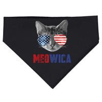 Funny Cat 4th Of July Meowica Merica Usa American Flag USA-Made Doggie Bandana