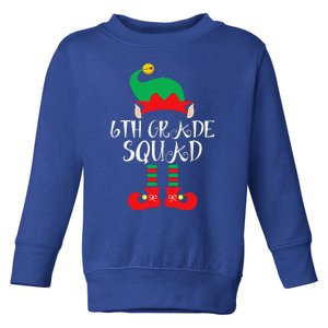 Funny Christmas 6th Grade Squad ELF Xmas Matching Teacher Toddler Sweatshirt