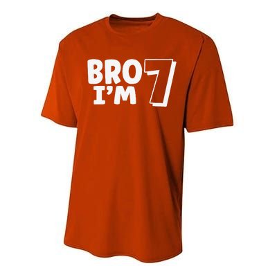 Funny Cute 7th Birthday Bro Im 7 Year Old Seven Seventh Performance Sprint T-Shirt