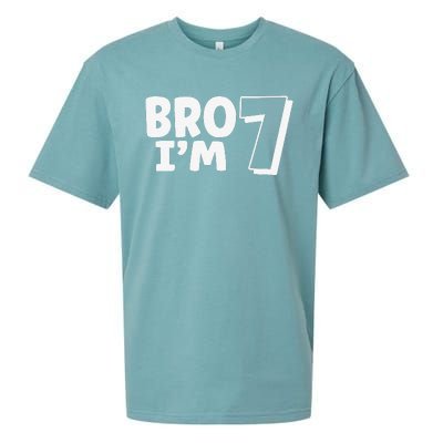 Funny Cute 7th Birthday Bro Im 7 Year Old Seven Seventh Sueded Cloud Jersey T-Shirt