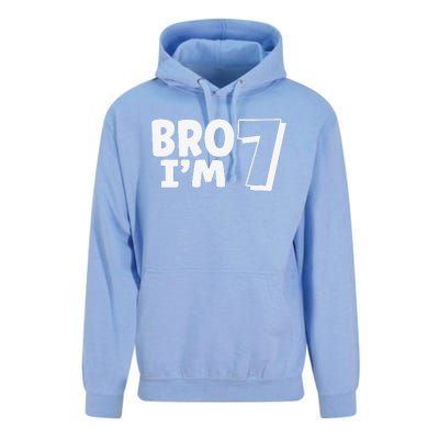 Funny Cute 7th Birthday Bro Im 7 Year Old Seven Seventh Unisex Surf Hoodie