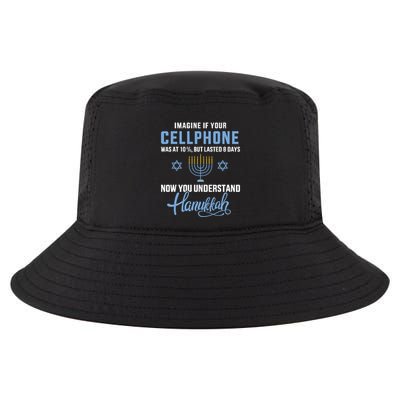 Funny cellphone 8 days understand jewish Hanukkah Chanukah   Cool Comfort Performance Bucket Hat