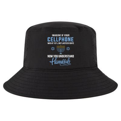 Funny cellphone 8 days understand jewish Hanukkah Chanukah   Cool Comfort Performance Bucket Hat