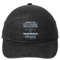 Funny cellphone 8 days understand jewish Hanukkah Chanukah   7-Panel Snapback Hat