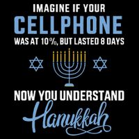 Funny cellphone 8 days understand jewish Hanukkah Chanukah   7-Panel Snapback Hat