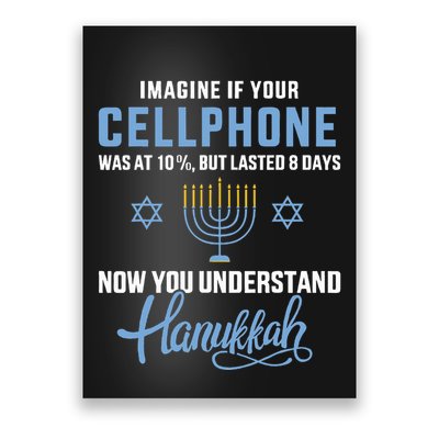 Funny cellphone 8 days understand jewish Hanukkah Chanukah   Poster