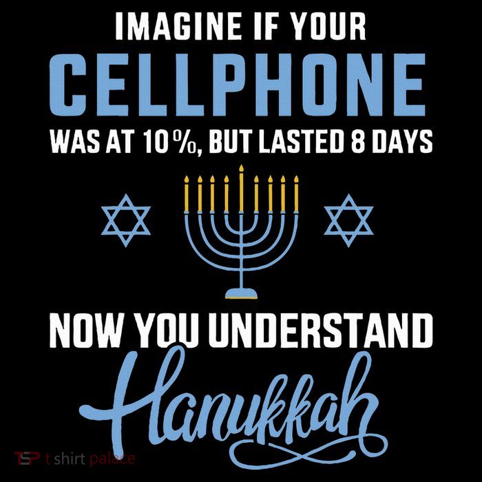 Funny cellphone 8 days understand jewish Hanukkah Chanukah   Premium T-Shirt